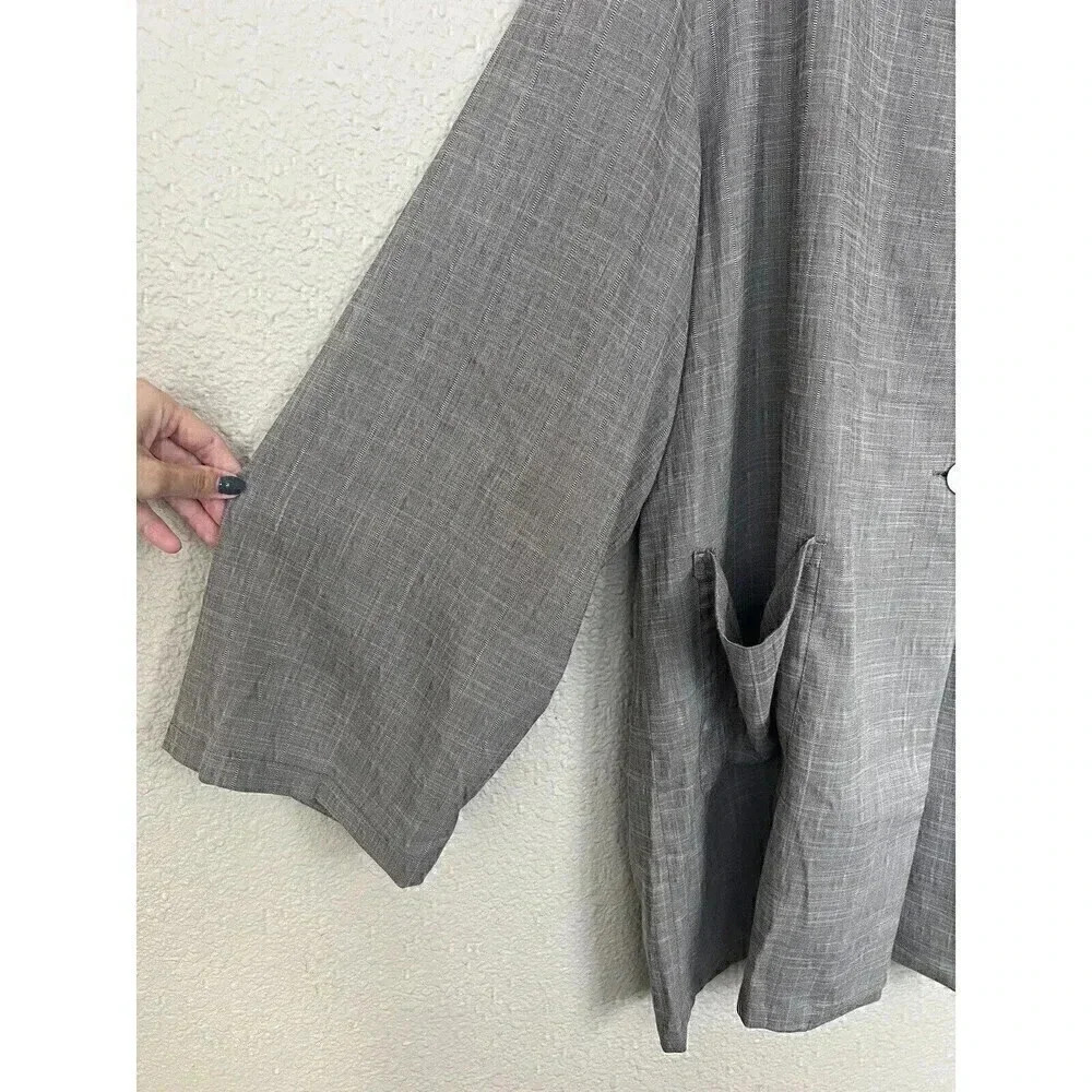 Nap Loungewear Womens Oversized One Button Blazer Size L Slouchy Loose Fit - Picture 7 of 16